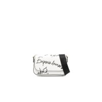 Emporio Armani Mini Borsa a tracolla Bianca con Logo Lettering All Over