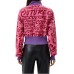 VERSACE JEANS COUTURE MAGLIONE DA DONNA ROSA CON LOGO ALL OVER 