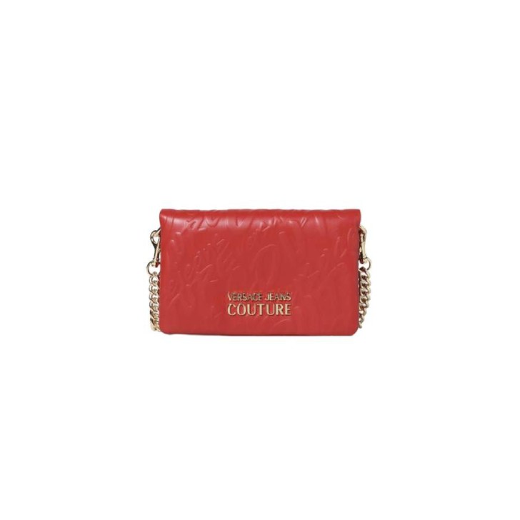Versace Jeans Couture Borsa Rossa da Donna con logo lettering All Over