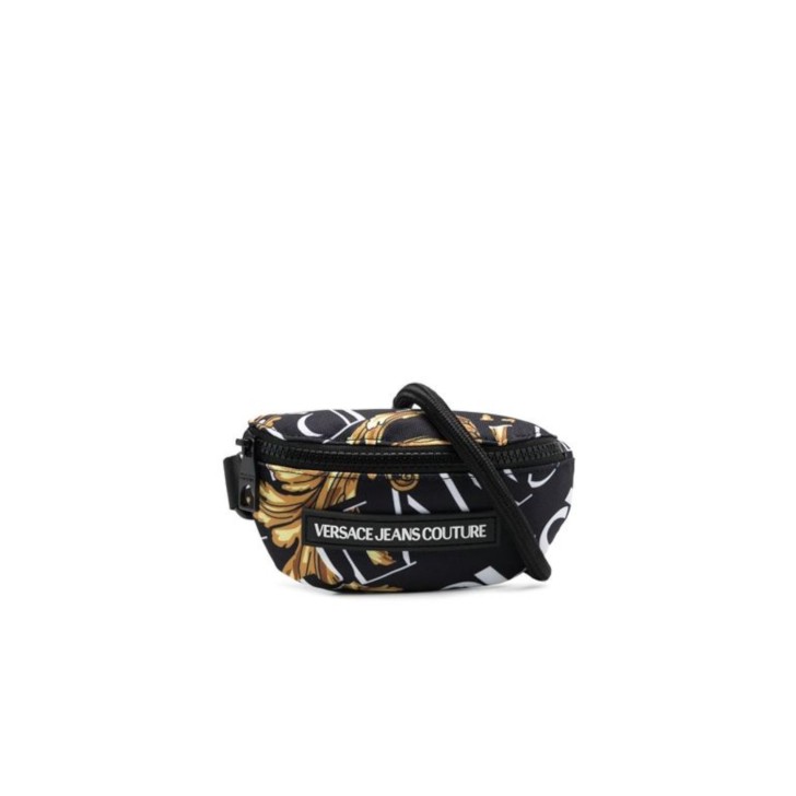 Versace Jeans Couture Mini Marsupio in Nylon con stampa Logo Couture All Over
