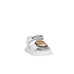 Moschino Sandalo bianco bimba in pelle con Patch frontale Teddy