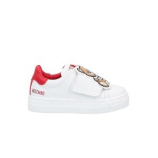 Moschino Sneakers Unisex Colore Bianco con Patch Teddy 