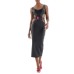 Versace Jeans Couture Abito Black realizzato in Lycra con cintura logata in vita