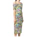 Just Cavalli Abito bianco con stampa floreale