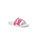 Just Cavalli ciabatta bianca e fucsia con logo nella parte anteriore 
