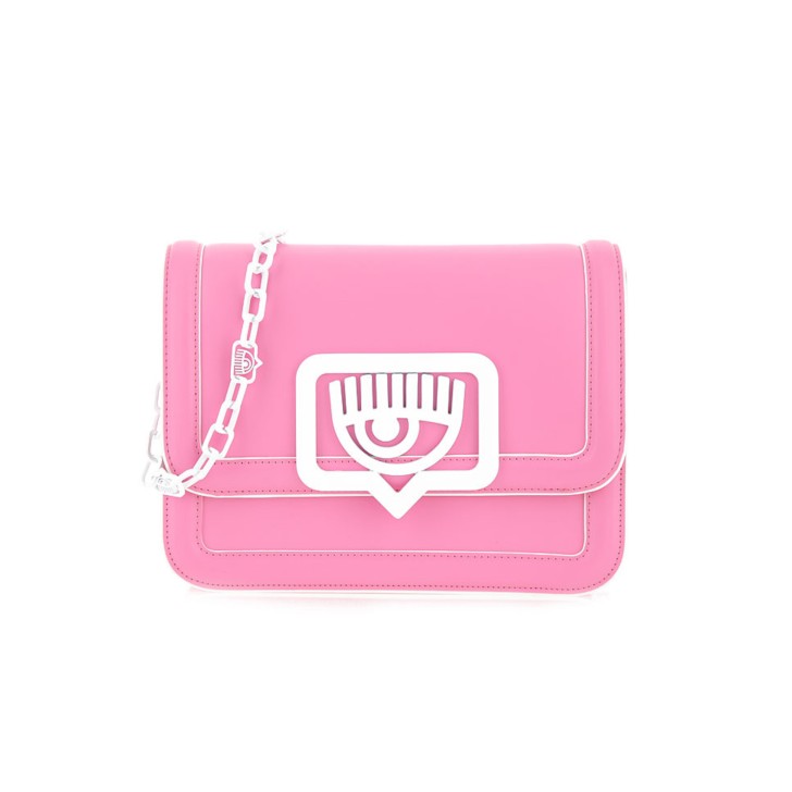 CHIARA FERRAGNI BORSA A TRACOLLA ROSA EYELIKE WHITE