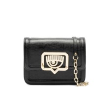 CHIARA FERRAGNI BORSA A TRACOLLA BLACK EYELIKE IN METALLO DORATO 