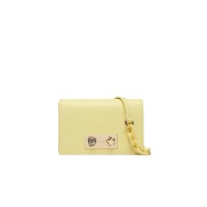 CHIARA FERRAGNI BORSA GIALLA A TRACOLLA CON LOGO EYESTAR 