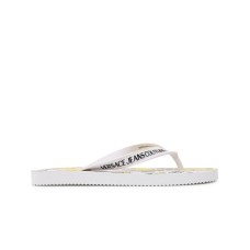 Versace Jeans Couture Infradito bianco in gomma con logo Couture