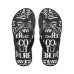 Versace Jeans Couture Infradito nero in gomma con logo lettering All Over