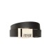 Versace Jeans Couture Cintura Unisex Nera in pelle, Fibbia logata