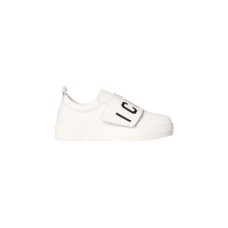 DSQUARED2 ICON LOGO PRINT BOXER SNEAKERS STRAP - Colore: WHITE/BLACK