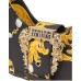 Versace Jeans Couture BORSA HOBO A SPALLA BLACK CON STAMPA BAROCCO ALL OVER E TRACOLLA ESTRAIBILE