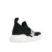 MOSCHINO ELASTIC BAND WITH MAXI LOGO TEDDY SOCK SNEAKERS BLACK/WHITE