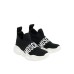 MOSCHINO ELASTIC BAND WITH MAXI LOGO TEDDY SOCK SNEAKERS BLACK/WHITE
