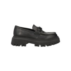 MOSCHINO LOGO LETTERING LOAFERS WITH CHUNKY SOLE BLACK