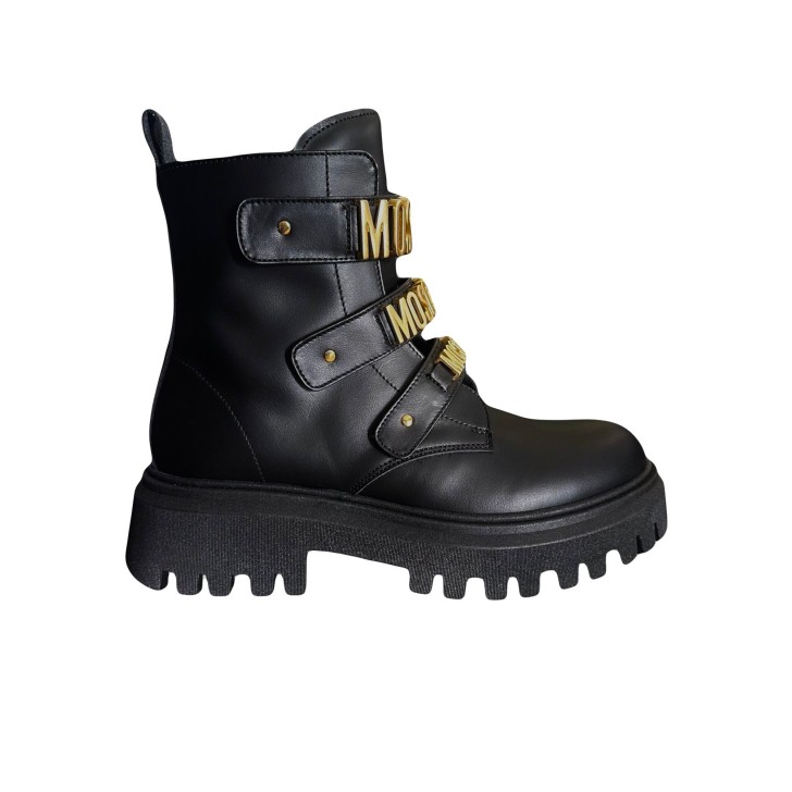 MOSCHINO ANFIBIO CON TIRPLO LOGO LETTERING