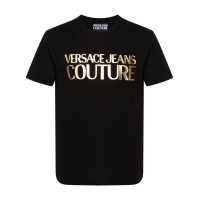 VERSACE JEANS COUTURE T-SHIRT  BLACK+ GOLD