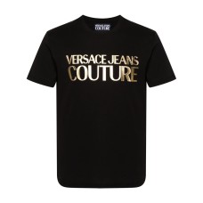 VERSACE JEANS COUTURE T-SHIRT  BLACK+ GOLD