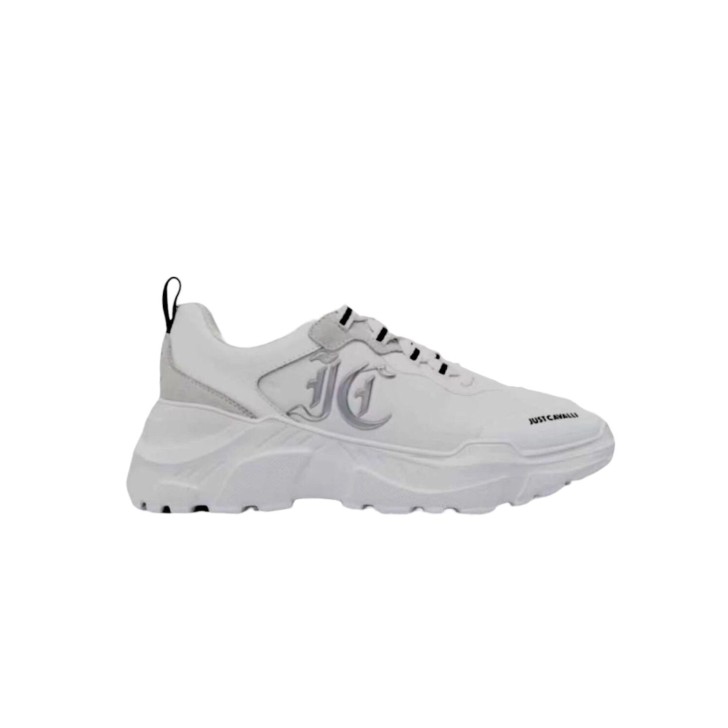 Just Cavalli Sneakers bianca da uomo con logo Silver