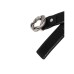 Just Cavalli Cintura nera in vetello effetto pitonato con palla logo iconic snake argento 