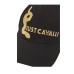 Just Cavalli Cappello baseball nero in cotone Unisex con logo iconic snake e lettering dorato