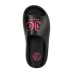 Just Cavalli Ciabatta nera con logo lettering FUCSIA 