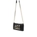 Just Cavalli Borsa Nera con tracolla in catena estraibile e logo lettering