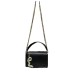 Just Cavalli Borsa in saffiano Nera a mano con tracolla in catena estraibile con logo lettering e Iconic Snake