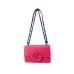 Just Cavalli Borsa a spalla Fucsia da donna con logo tono su tono