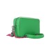 Just Cavalli Borsa a spalla Verde da donna con logo tono su tono e pendente fucsia