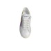 DSQUARED2 SNEAKER IN LEATHER WHITE CON LOGO MULTICOLOR E PARTE POSTERIORE GLITTER GOLD
