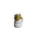 DSQUARED2 SNEAKER IN LEATHER WHITE CON LOGO MULTICOLOR E PARTE POSTERIORE GLITTER GOLD