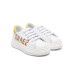 DSQUARED2 SNEAKERS IN LEATHER WHITE CON LOGO LETTERING MULTICOLOR