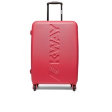 K-Way  Trolley medium rigido rosso unisex con maxi stampa logo K-Way  
