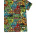 Moschino T-shirt in cotone a manica corta multicolore con stampa All Over