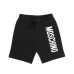 Moschino Pantaloncino in cotone nero con logo lettering