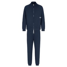 EA7 EMPORIO ARMANI TUTA COMPLETA CORE INDENTITY IN COTONE BLUE