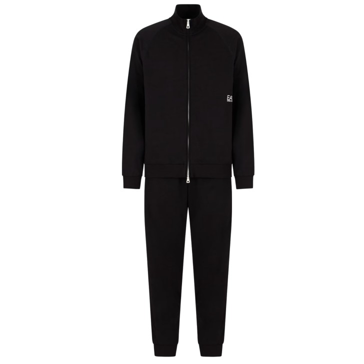 EA7 EMPORIO ARMANI TUTA COMPLETA CORE INDENTITY IN COTONE BLACK