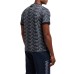 EA7 EMPORIO ARMANI T-SHIRT A MANICA CORTA IN JERSEY DI COTONE REGULAR FIT BLACK CON STAMPA MONOGRAM LOGO LETTERING ALL OVER	