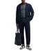 EA7 EMPORIO ARMANI T-SHIRT A MANICA CORTA IN JERSEY DI COTONE REGULAR FIT BLACK CON STAMPA MONOGRAM LOGO LETTERING ALL OVER	