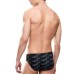 EA7 EMPORIO ARMANI SLIP DA MARE NERO DA UOMO CON STAMPA MONOGRAM 