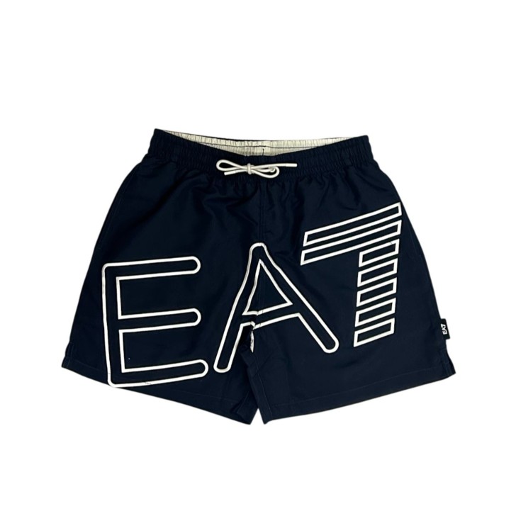 EA7 EMPORIO ARMANI BOXER DA MARE BLU DA UOMO CON LOGO RICAMATO  