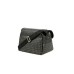 Pollini Borsa a spalla Messenger large Nera con Stampa Heritage e inserti Neri