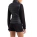 EA7 EMPORIO ARMANI GILET CORE LADY BLACK IMBOTTITO IN MISTO NYLON RICICLATO