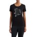 EA7 EMPORIO ARMANI T-SHIRT GIROCOLLO A MANICA CORTA BLACK IN COTONE STRETCH LOGO SERIES