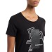 EA7 EMPORIO ARMANI T-SHIRT GIROCOLLO A MANICA CORTA BLACK IN COTONE STRETCH LOGO SERIES