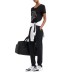 EA7 EMPORIO ARMANI T-SHIRT GIROCOLLO A MANICA CORTA BLACK IN COTONE STRETCH LOGO SERIES