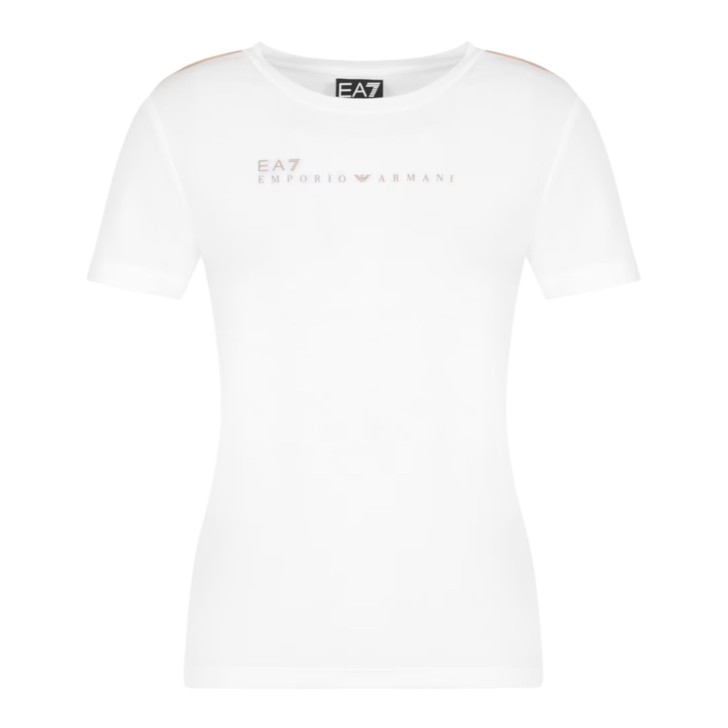 EA7 EMPORIO ARMANI T-SHIRT A MANICA CORTA WHITE DYNAMIC ATHLETE IN TESSUTO TECNICO NATURAL VENTUS7	