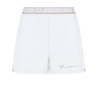 EA7 EMPORIO ARMANI SHORTS WHITE DYNAMIC ATHLETE IN TESSUTO TECNICO NATURAL VENTUS7